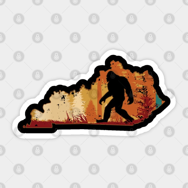 Bigfoot Retro Vintage Sasquatch Kentucky Sticker by ryanjaycruz